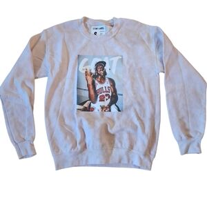 315 The Label Michael Jordan Pastel Pink Tie Dye Pullover Sweater S